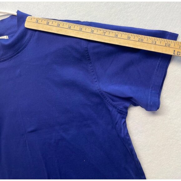 Liz Claiborne Bright Blue Short Sleeve Top Shirt Size Large - Picture 5 of 7